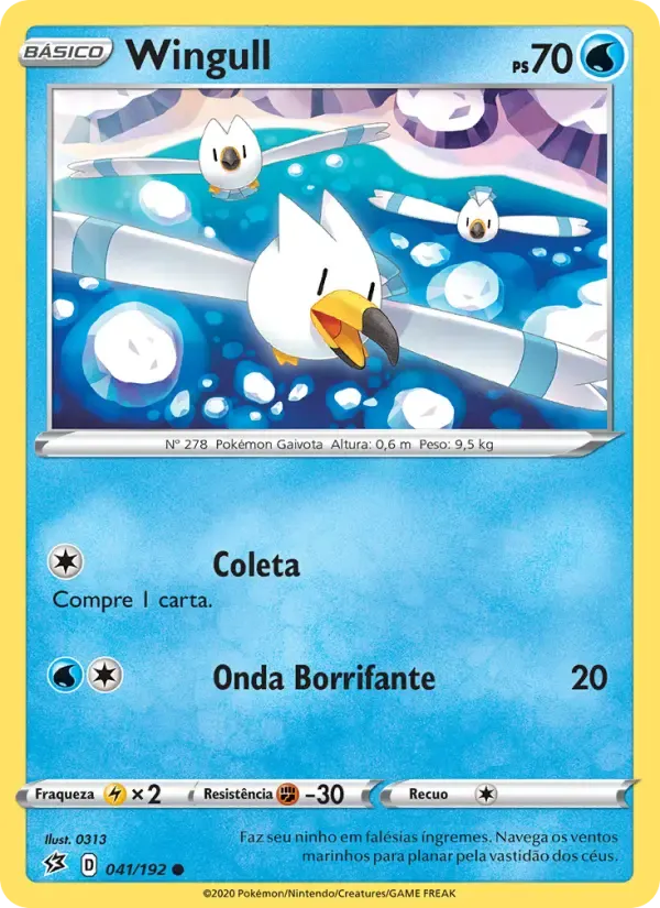 Wingull — Rixa Rebelde 41 Portuguese Pokémon card