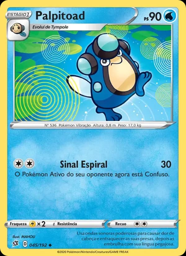 Palpitoad — Rixa Rebelde 45 Portuguese Pokémon card