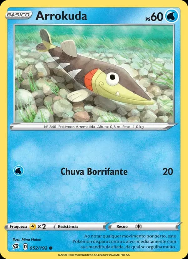 Arrokuda — Rixa Rebelde 52 Portuguese Pokémon card