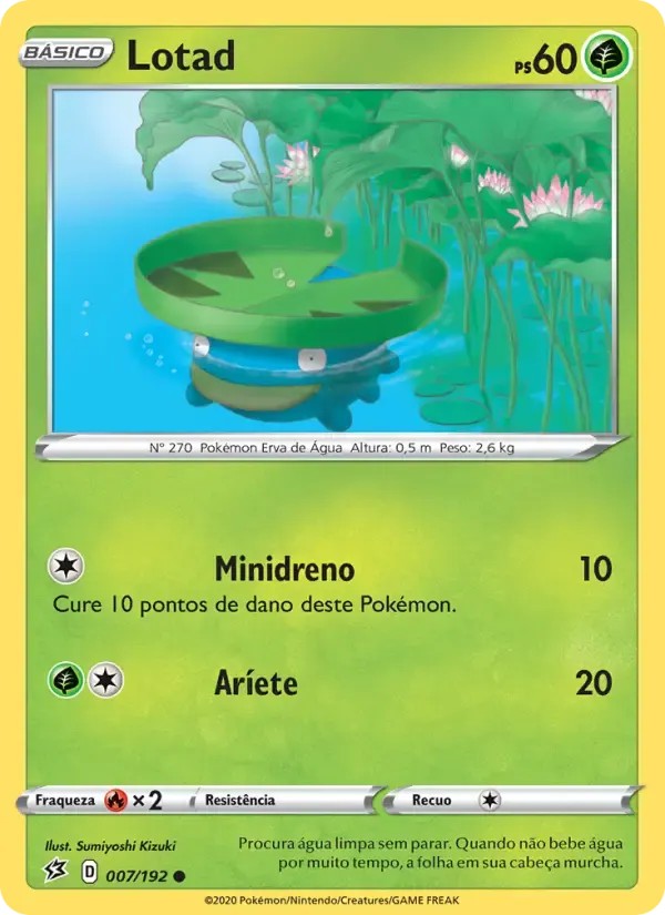 Lotad — Rixa Rebelde 7 Portuguese Pokémon card