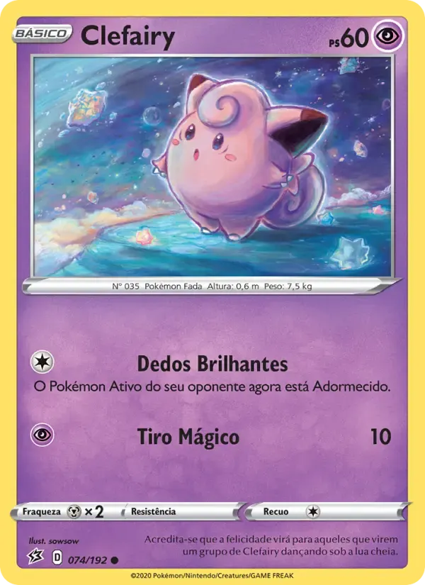 Clefairy — Rixa Rebelde 74 Portuguese Pokémon card
