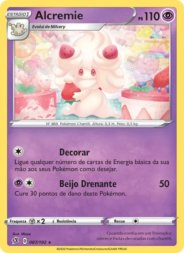 Alcremie — Rixa Rebelde 87 Portuguese Pokémon card