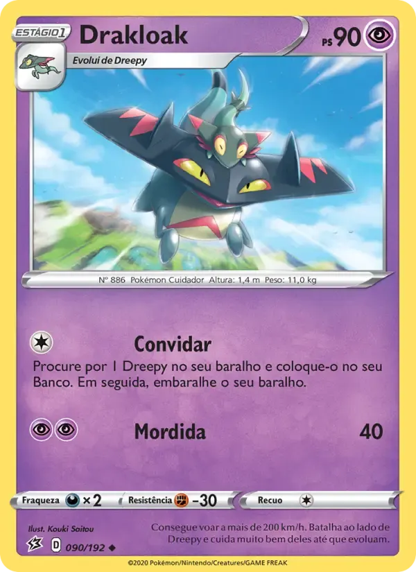 Drakloak — Rixa Rebelde 90 Portuguese Pokémon card