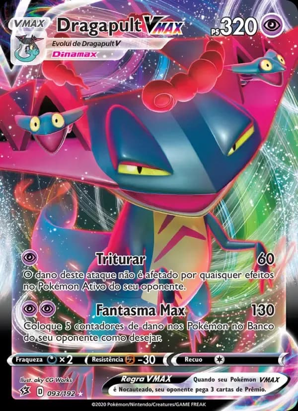 Dragapult VMAX — Rixa Rebelde 93 Portuguese Pokémon card