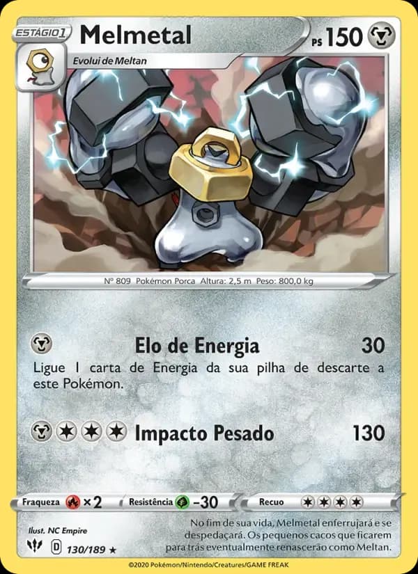 Melmetal — Escuridão Incandescente 130 Portuguese Pokémon card