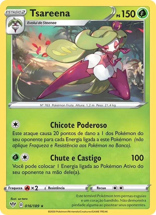 Tsareena — Escuridão Incandescente 16 Portuguese Pokémon card