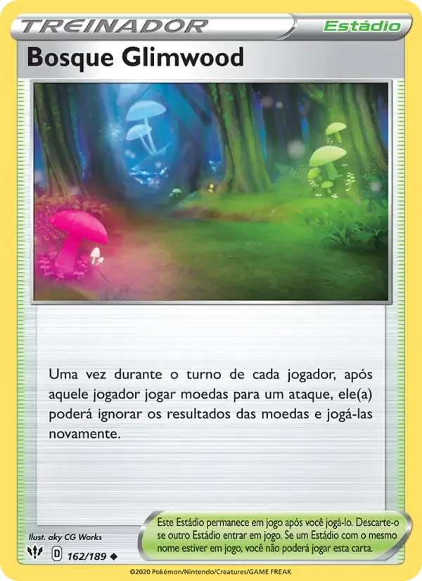 Bosque Glimwood — Escuridão Incandescente 162 Portuguese Pokémon card