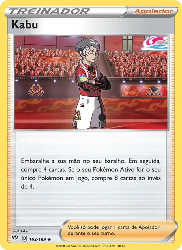 Kabu — Escuridão Incandescente 163 Portuguese Pokémon card