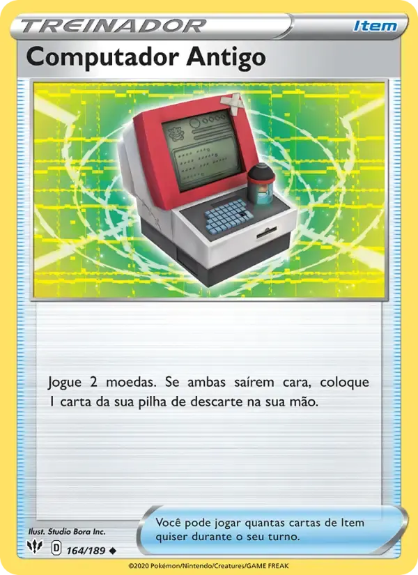 Computador Antigo — Escuridão Incandescente 164 Portuguese Pokémon card