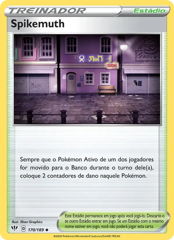 Spikemuth — Escuridão Incandescente 170 Portuguese Pokémon card