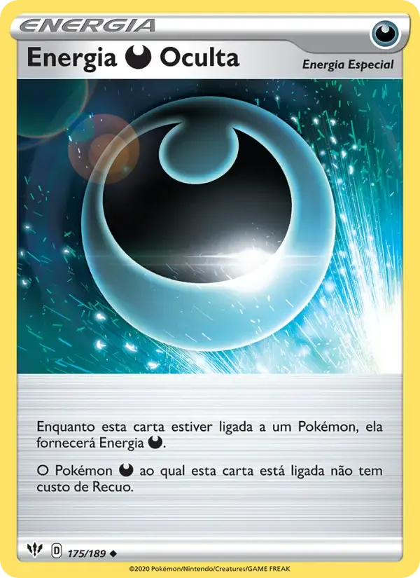 Energia Darkness Oculta — Escuridão Incandescente 175 Portuguese Pokémon card