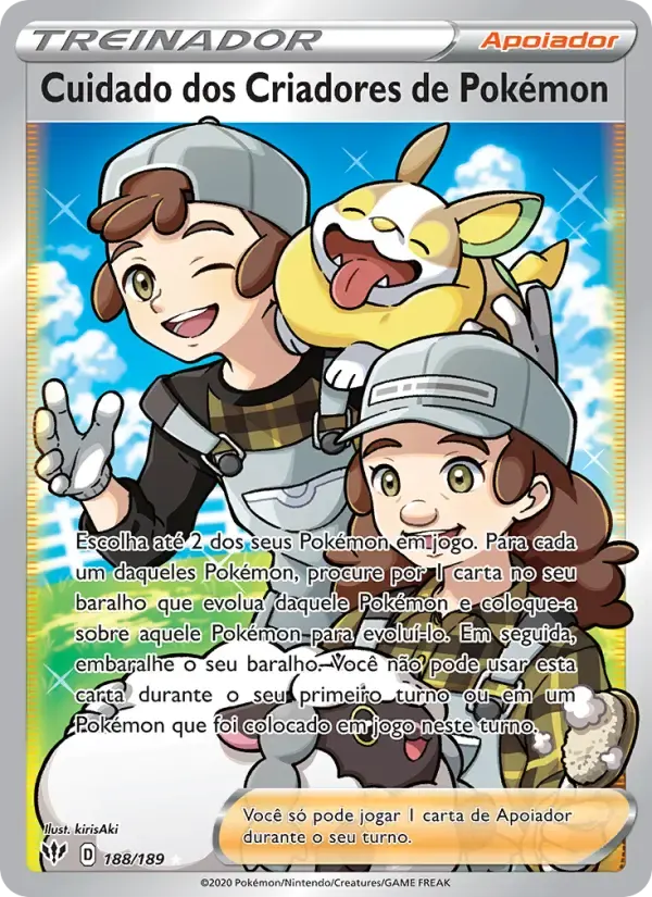 Cuidado dos Criadores de Pokémon — Escuridão Incandescente 188 Portuguese Pokémon card