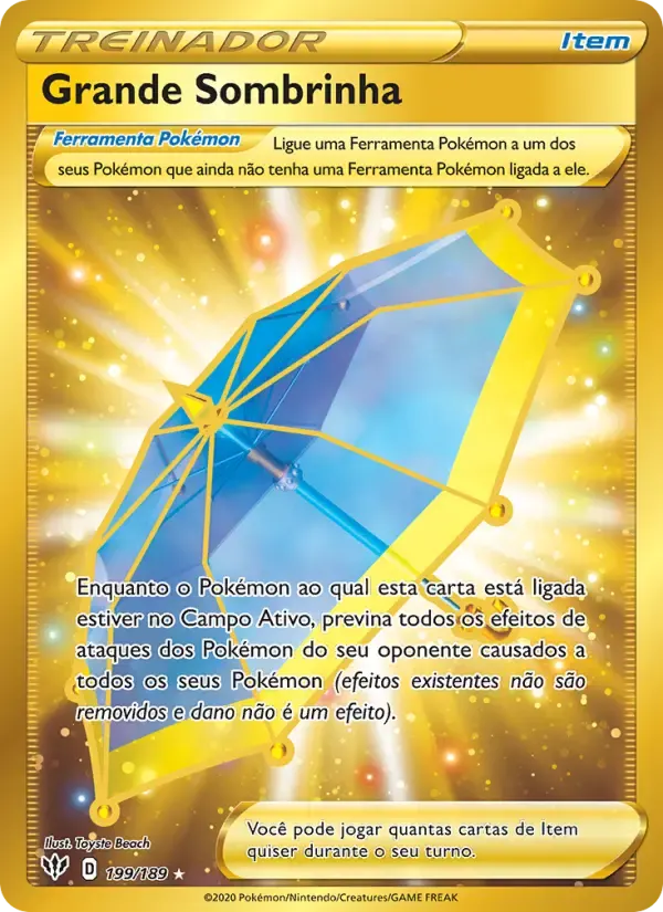 Grande Sombrinha — Escuridão Incandescente 199 Portuguese Pokémon card