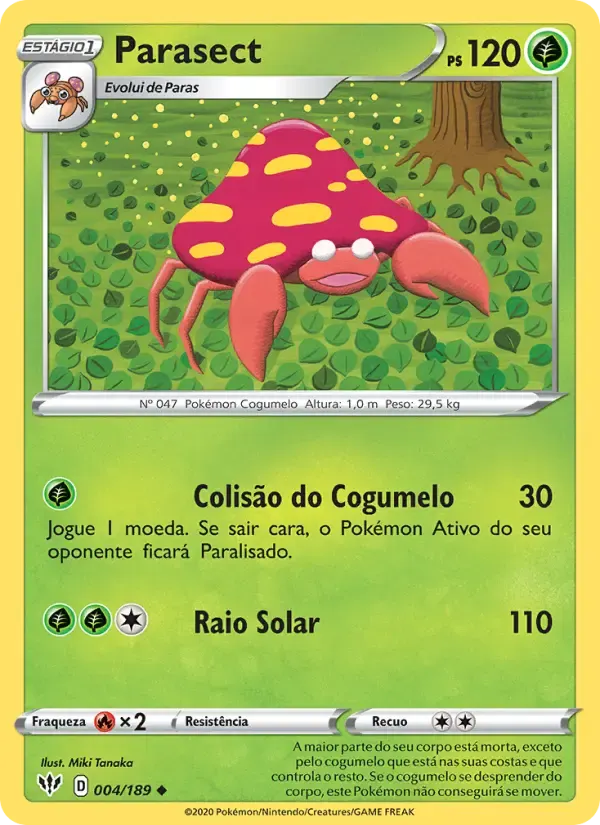 Parasect — Escuridão Incandescente 4 Portuguese Pokémon card