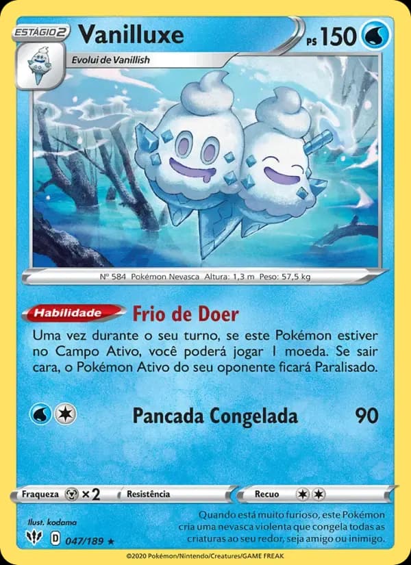 Vanilluxe — Escuridão Incandescente 47 Portuguese Pokémon card