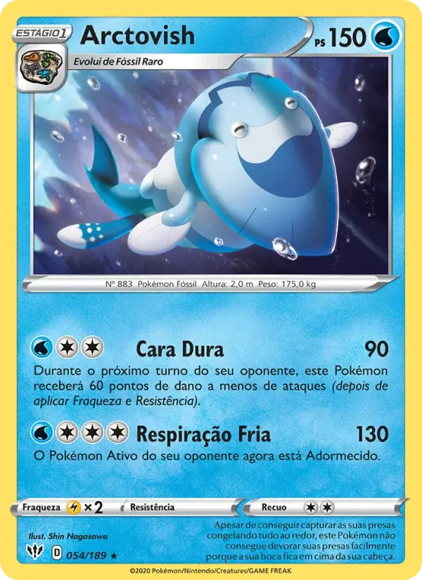 Arctovish — Escuridão Incandescente 54 Portuguese Pokémon card