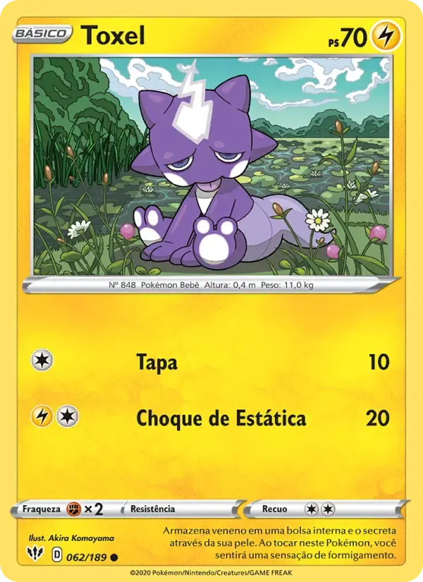 Toxel — Escuridão Incandescente 62 Portuguese Pokémon card
