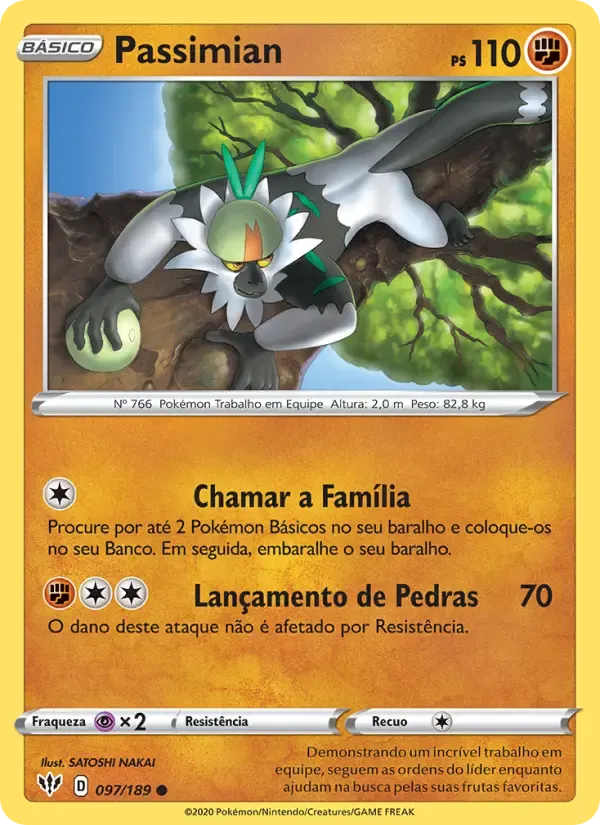 Passimian — Escuridão Incandescente 97 Portuguese Pokémon card