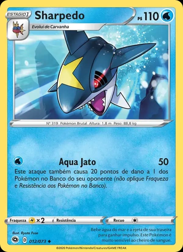 Sharpedo — Caminho do Campeão 12 Portuguese Pokémon card