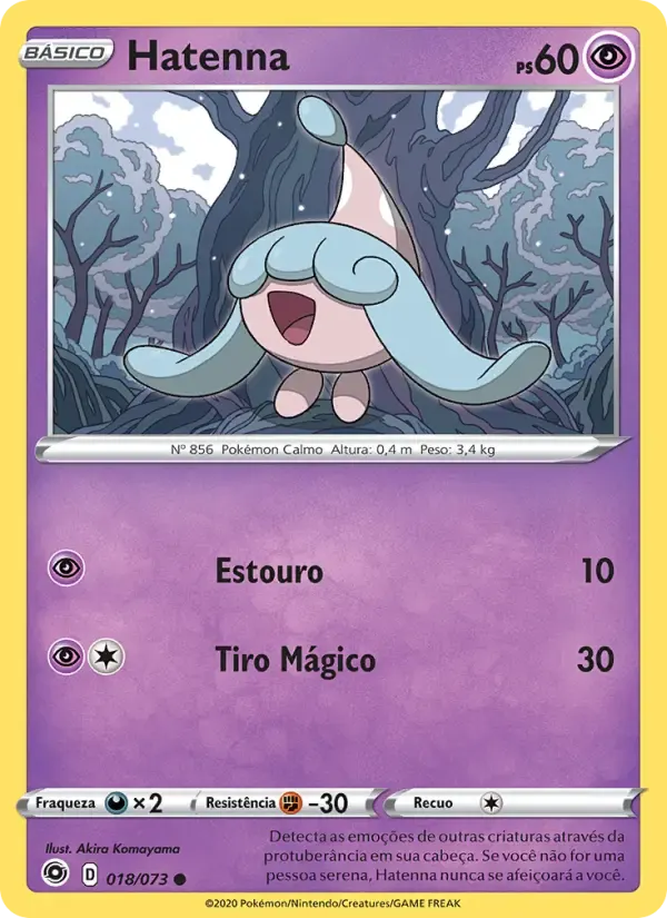 Hatenna — Caminho do Campeão 18 Portuguese Pokémon card