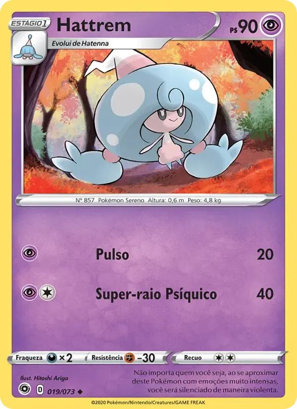 Hattrem — Caminho do Campeão 19 Portuguese Pokémon card