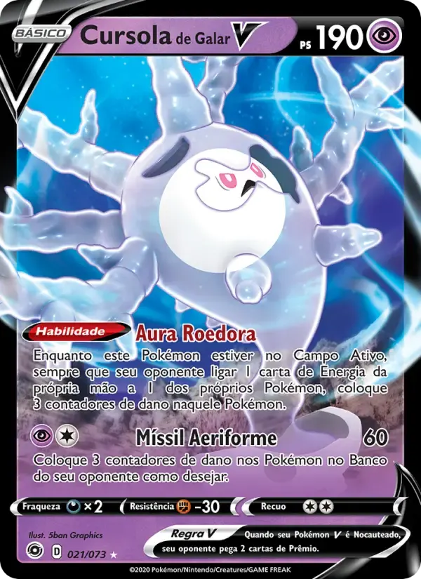 Cursola de Galar V — Caminho do Campeão 21 Portuguese Pokémon card