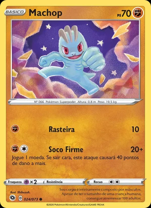Machop — Caminho do Campeão 24 Portuguese Pokémon card