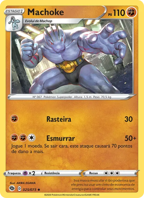 Machoke — Caminho do Campeão 25 Portuguese Pokémon card