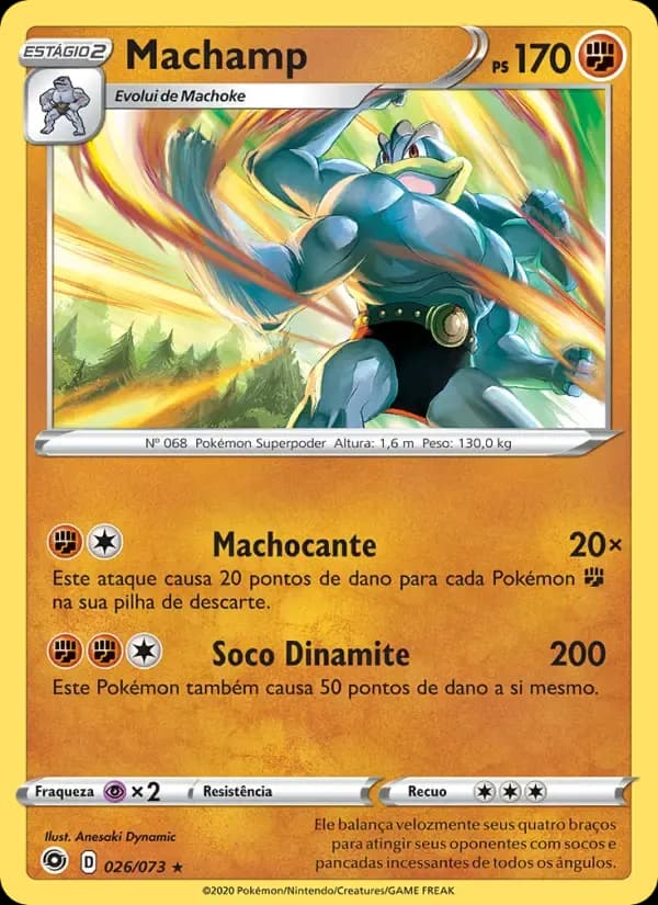 Machamp — Caminho do Campeão 26 Portuguese Pokémon card