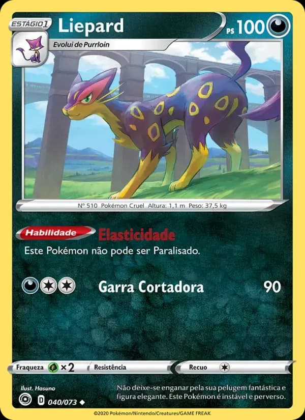 Liepard — Caminho do Campeão 40 Portuguese Pokémon card