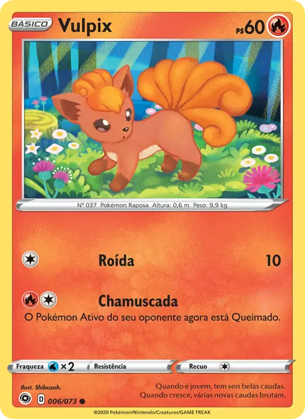 Vulpix — Caminho do Campeão 6 Portuguese Pokémon card