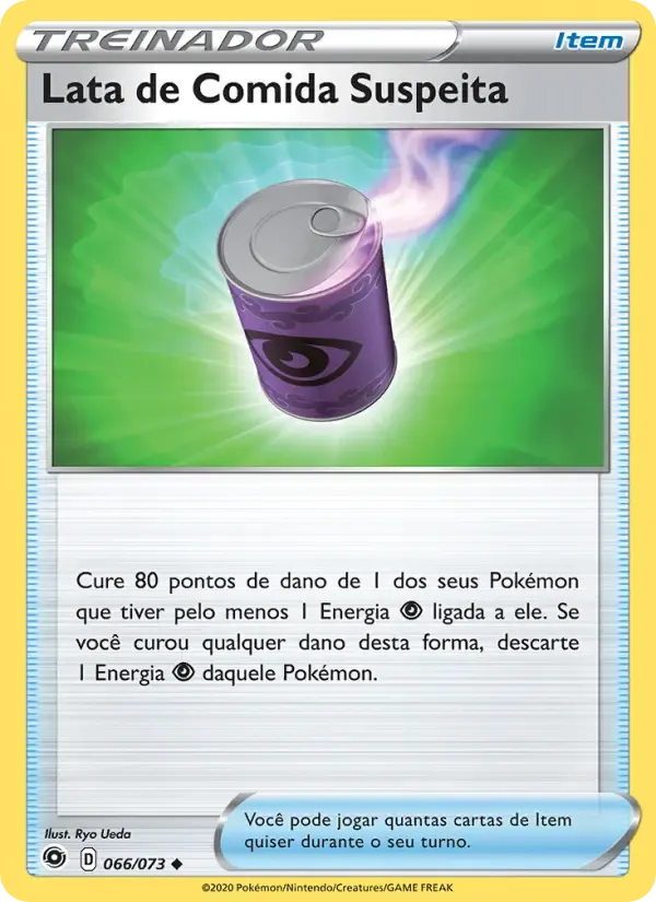 Lata de Comida Suspeita — Caminho do Campeão 66 Portuguese Pokémon card
