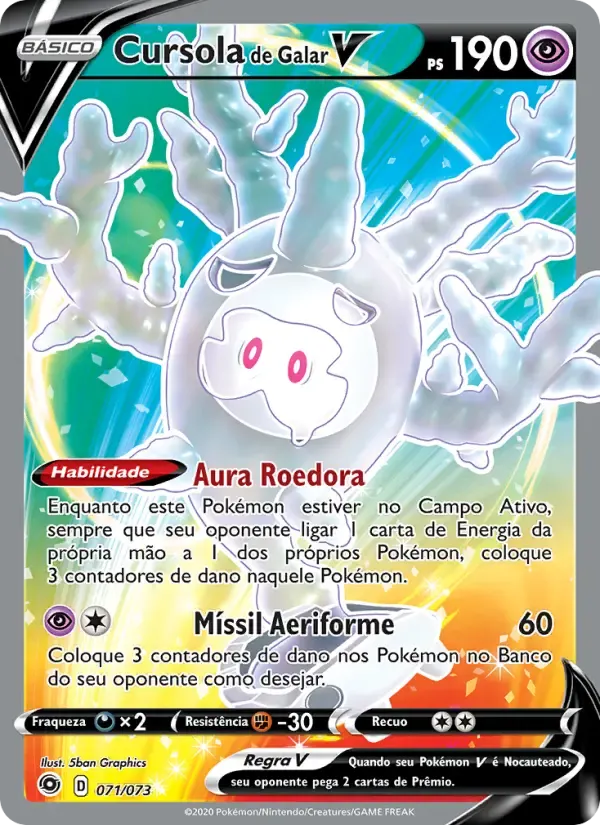 Cursola de Galar V — Caminho do Campeão 71 Portuguese Pokémon card