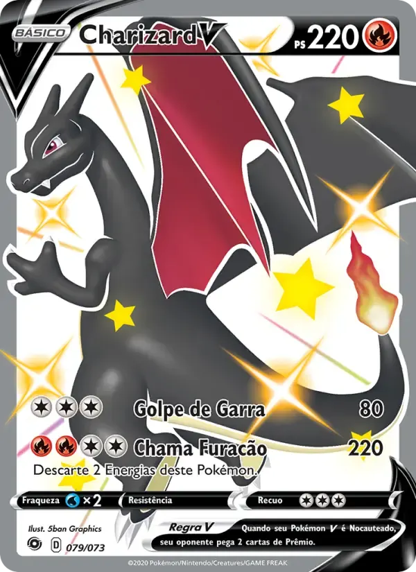 Charizard V — Caminho do Campeão 79 Portuguese Pokémon card