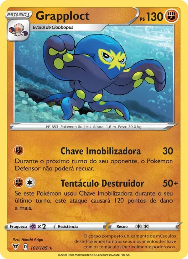 Grapploct — Voltagem Vívida 101 Portuguese Pokémon card