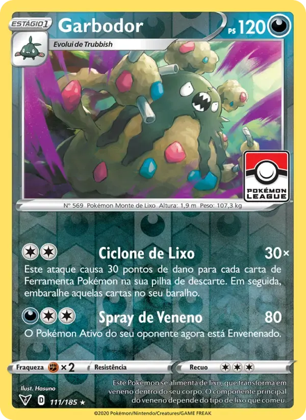 Garbodor — Voltagem Vívida 111 Portuguese Pokémon card