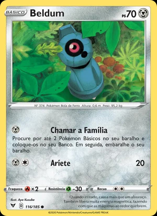 Beldum — Voltagem Vívida 116 Portuguese Pokémon card