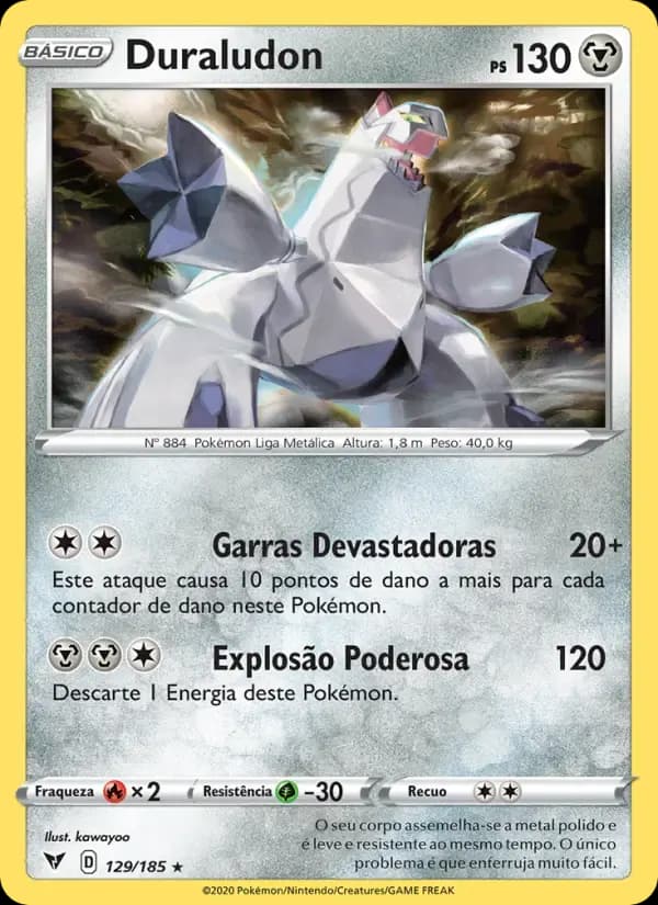 Duraludon — Voltagem Vívida 129 Portuguese Pokémon card