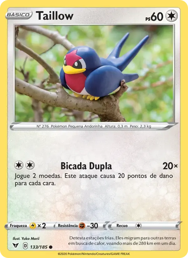 Taillow — Voltagem Vívida 133 Portuguese Pokémon card
