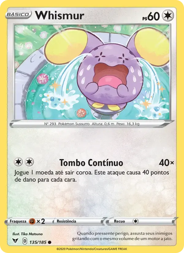 Whismur — Voltagem Vívida 135 Portuguese Pokémon card