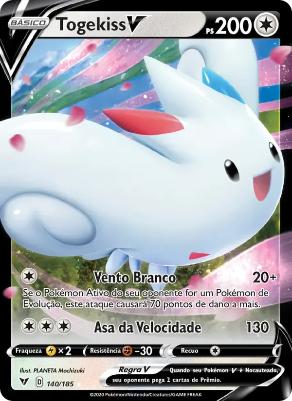 Togekiss V — Voltagem Vívida 140 Portuguese Pokémon card