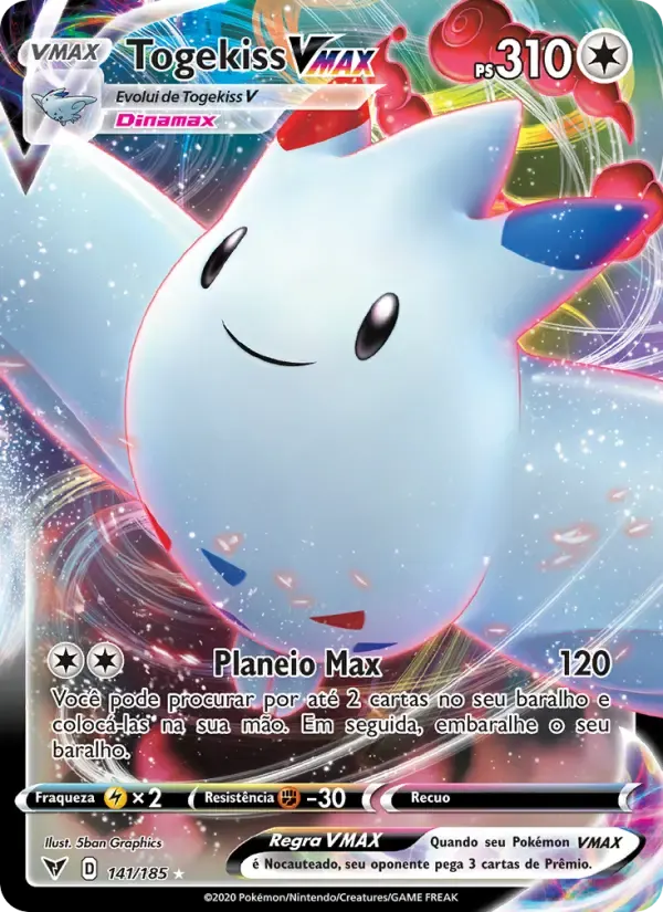 Togekiss VMAX — Voltagem Vívida 141 Portuguese Pokémon card