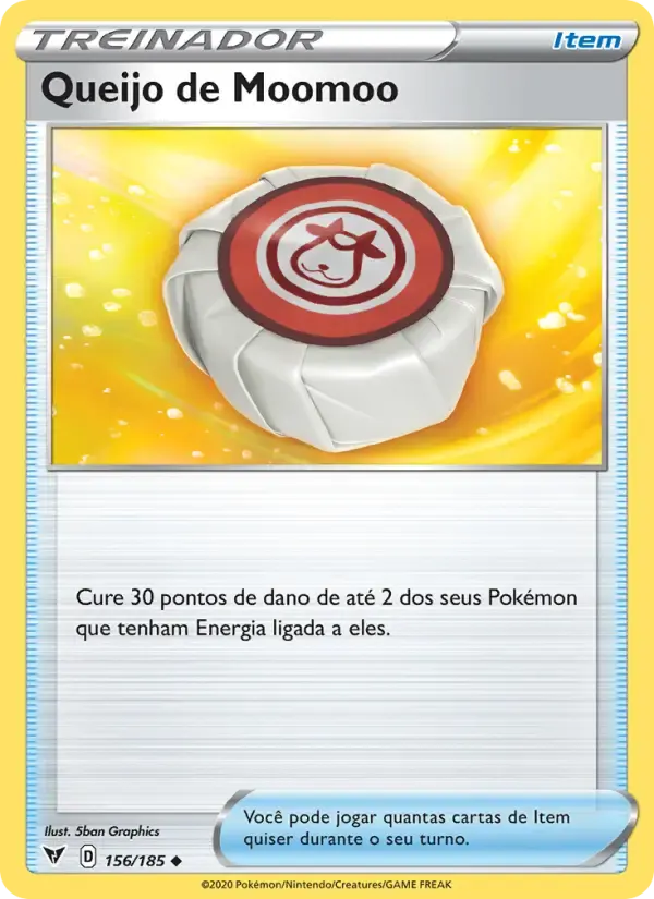 Queijo de Moomoo — Voltagem Vívida 156 Portuguese Pokémon card