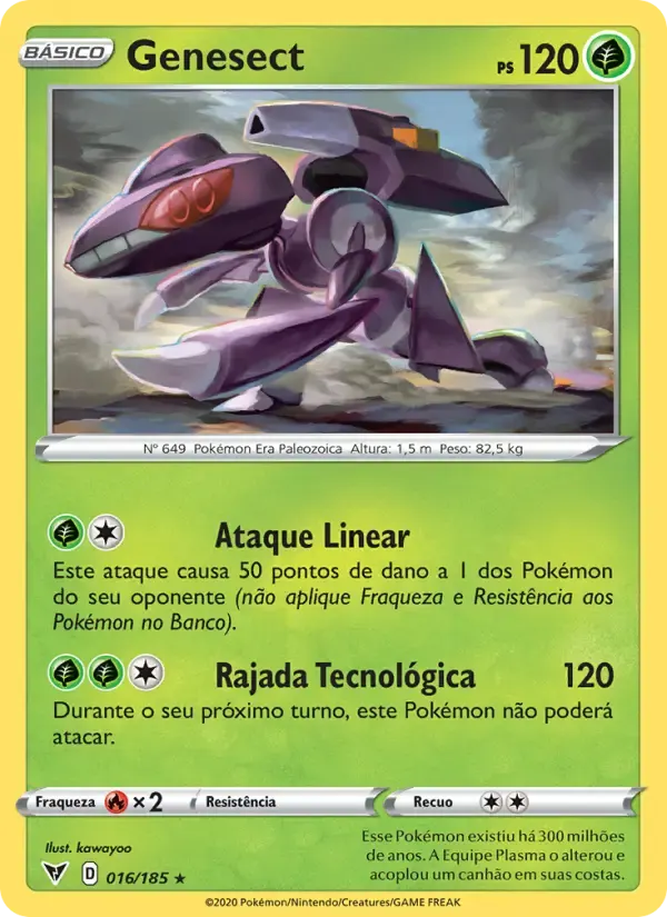 Genesect — Voltagem Vívida 16 Portuguese Pokémon card