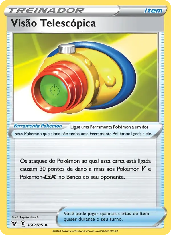 Visão Telescópica — Voltagem Vívida 160 Portuguese Pokémon card