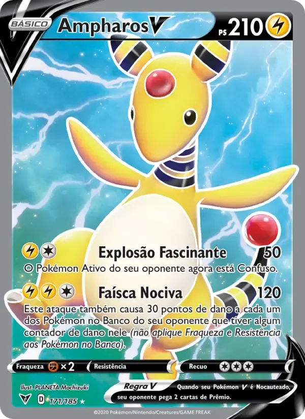 Ampharos V — Voltagem Vívida 171 Portuguese Pokémon card