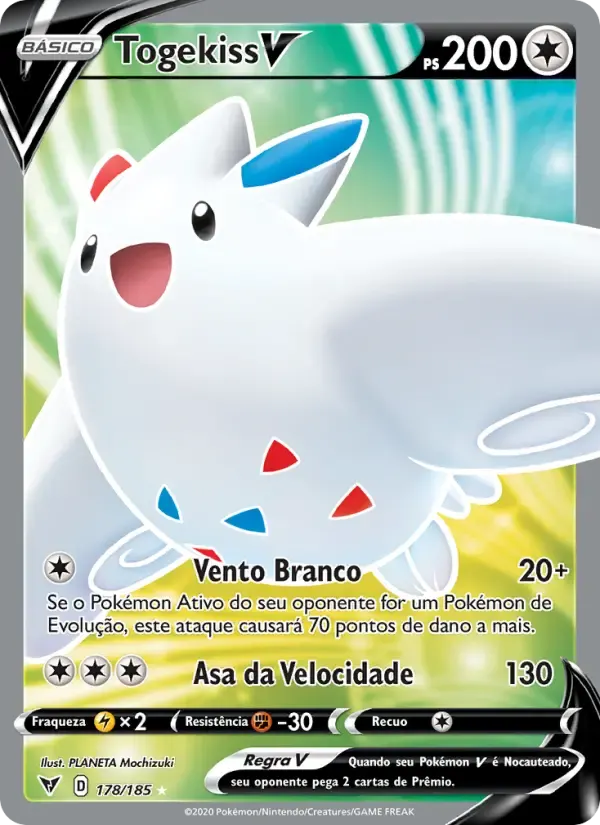 Togekiss V — Voltagem Vívida 178 Portuguese Pokémon card
