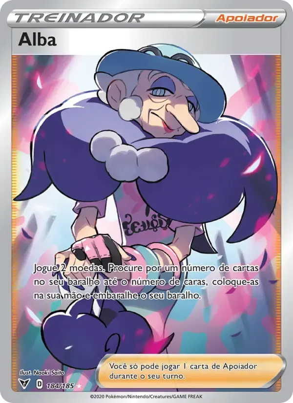 Alba — Voltagem Vívida 184 Portuguese Pokémon card