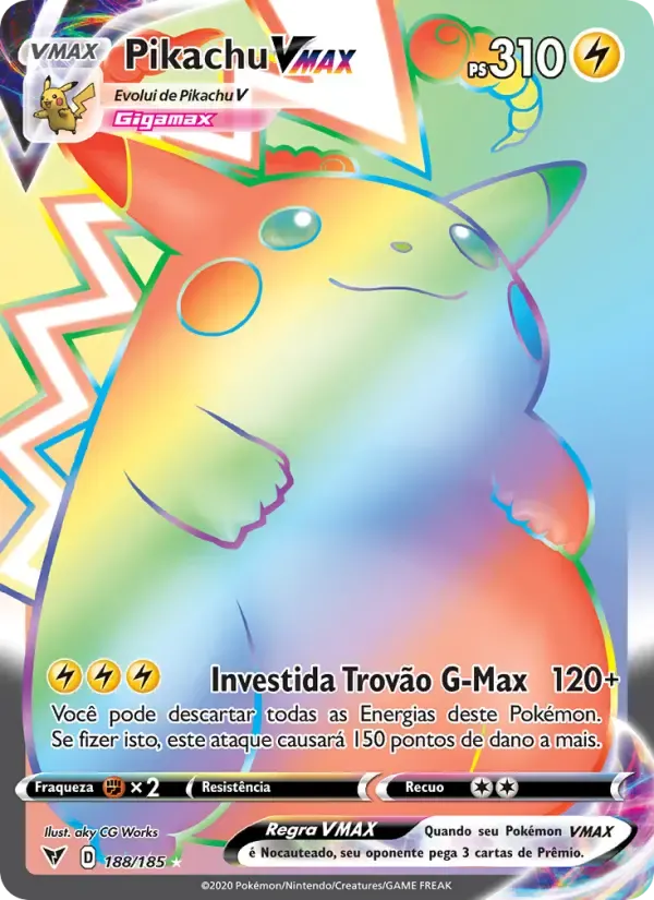 Pikachu VMAX — Voltagem Vívida 188 Portuguese Pokémon card
