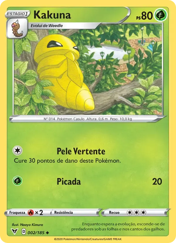 Kakuna — Voltagem Vívida 2 Portuguese Pokémon card